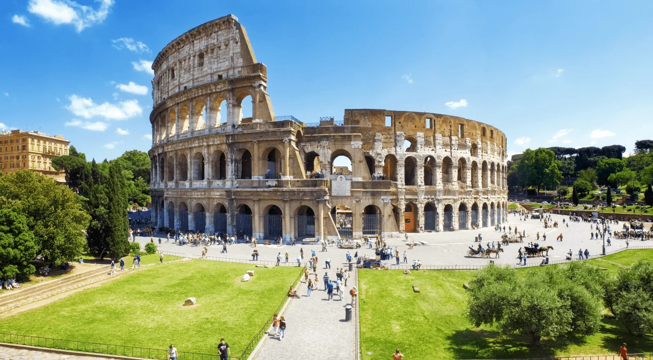 Wander through ancient ruins like the Colosseum